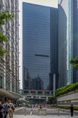 One of the many modern buildings in Hong Kong's financial center.