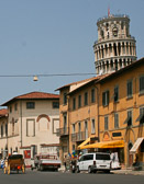 Besides the tower, Pisa is full of souvenir shops where the most displayed items are Pinocchio puppets.