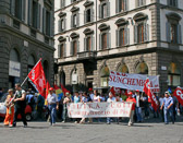 Strikers hoping to send a message to their leaders are an everyday sight in the larger cities of Italy.