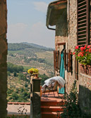 The view from the other side of Fiosole looks out over the beautiful Tuscan countryside.