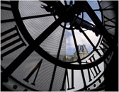 Paris 500 years ago seen through the big clock at the d`Orsay Museum.